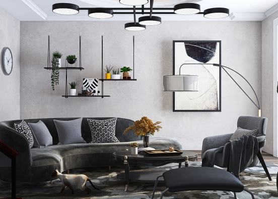Living room Design Rendering