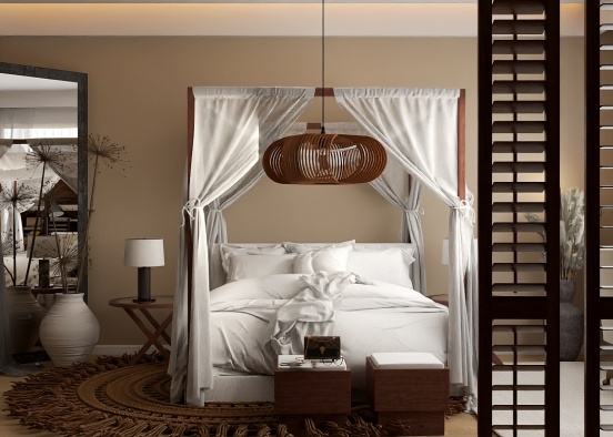 Brown in beige room 🤎 Design Rendering