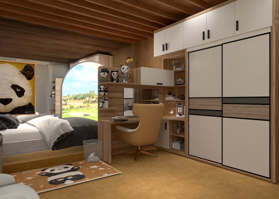 Panda lover & weekly room thingy Design Rendering