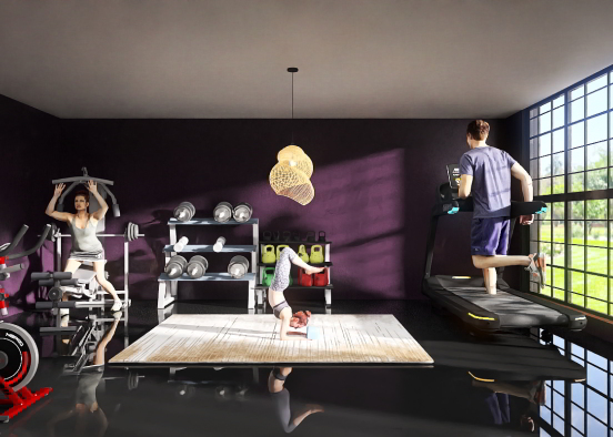 A fitness center Design Rendering