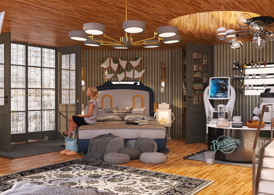 Futuristic room. Design Rendering