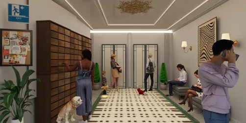 City Apartment Lobby. Design 16 of 20.