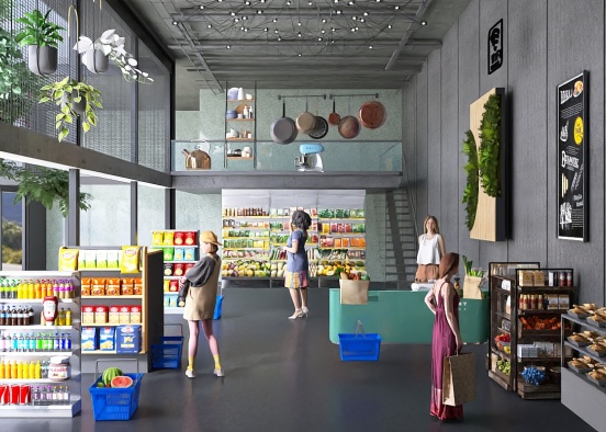 Supermarket  Design Rendering