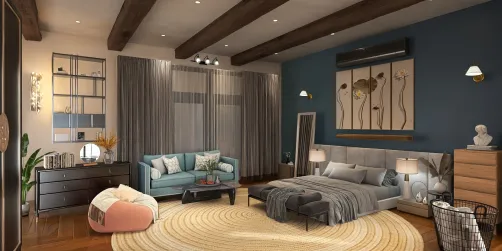 cozy master bedroom - modernized