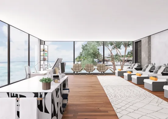 beachfront spa Design Rendering