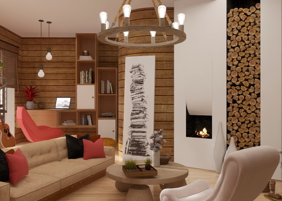 wood decor Design Rendering