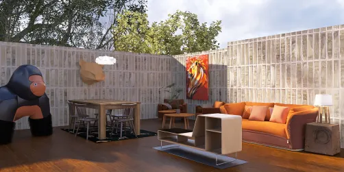 sala simples africana.

