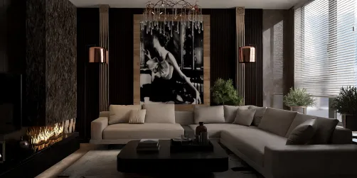 Living room with Fireplace 