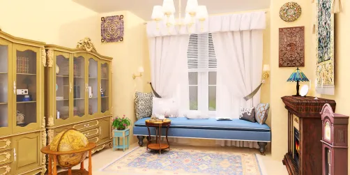 Cozy reading corner by the window