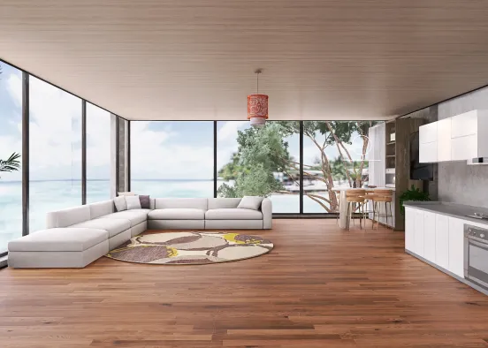 Casa de praia simple Design Rendering