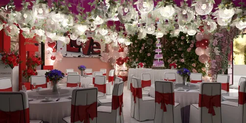 cute pink wedding  Reception 😍💕