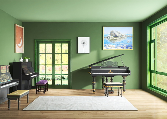 Sale de piano  Design Rendering