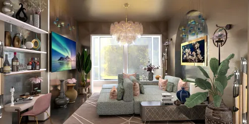 The lounge room. 