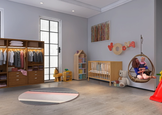 Baby kid Bedroom  Design Rendering