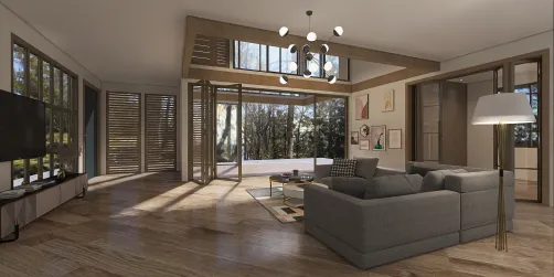 Sala simples e moderna