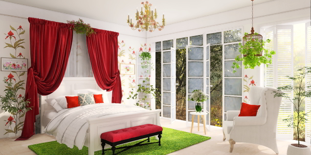 Magenta Floral Bedroom