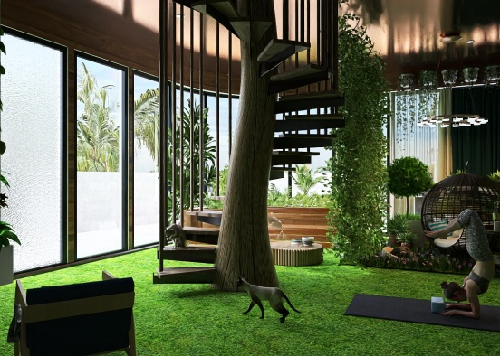 plant and yoga Design Rendering