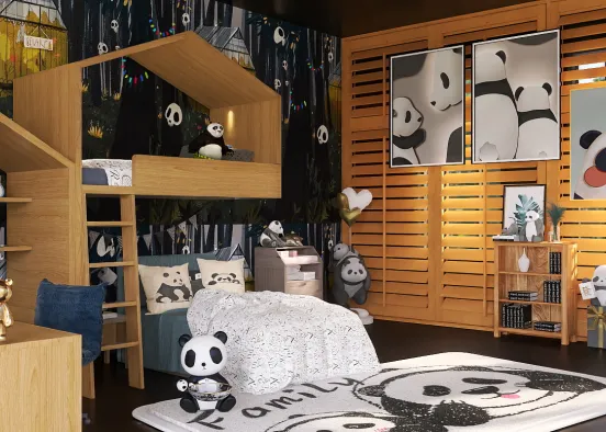 Dormitorio adolescente Design Rendering