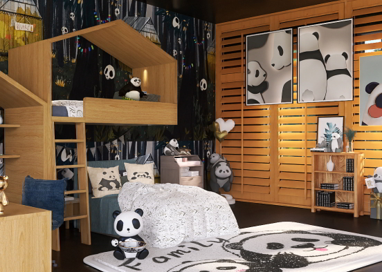 Dormitorio adolescente Design Rendering