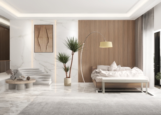 Elegant Bedroom - Bohemian Style Design Rendering