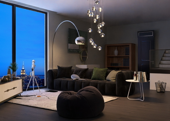 (🌛NYC night Livingroom 🌜) Design Rendering