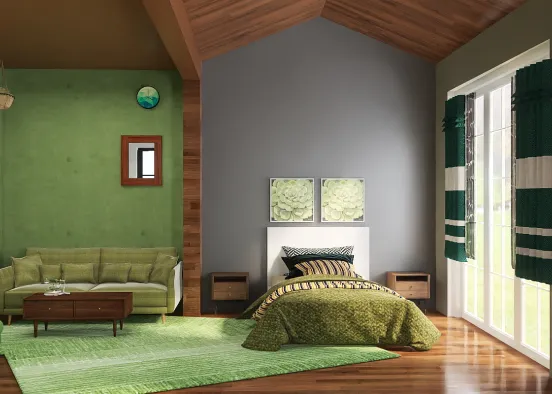 Slytherin Bedroom  Design Rendering