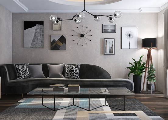 Modern Living room design  Design Rendering