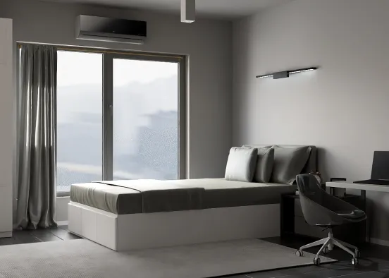 Comfortable room for one person)  Design Rendering