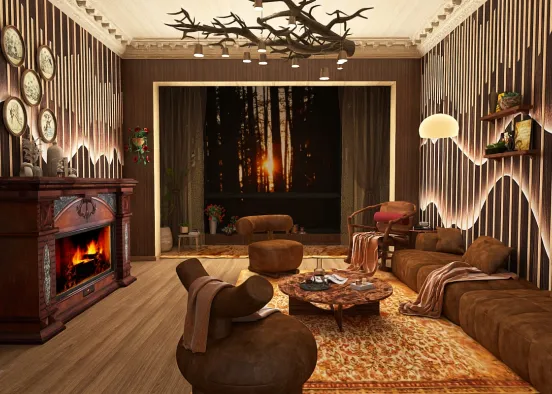 # Cozy cabin  Renderização de Design