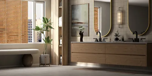 Cozy Japandi Bathroom Oasis