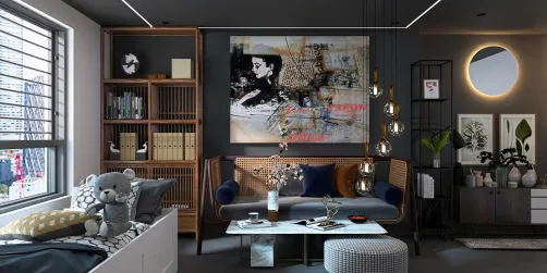 Dark living room idea 💡