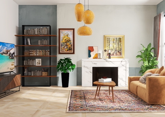 GrandParent’s Cozy lounge  Design Rendering