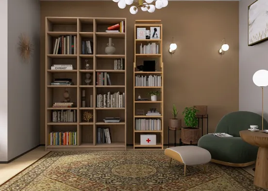 Home Library  Design Rendering