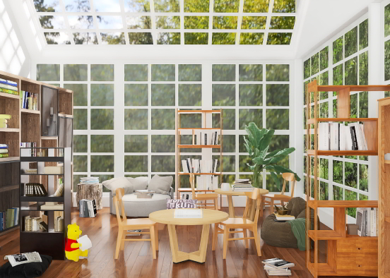home library in the backyard Design Rendering