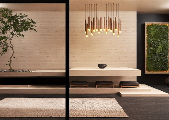 Japandi dinner room 🌱 Design Rendering