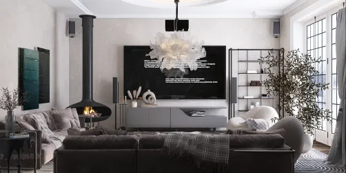 small cozy modern movie room