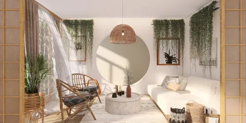 zen comfy natural living room 🧘‍♀️