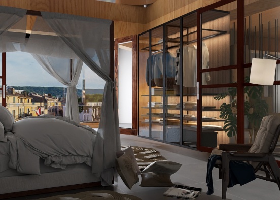 Dormitorio con vistas Design Rendering