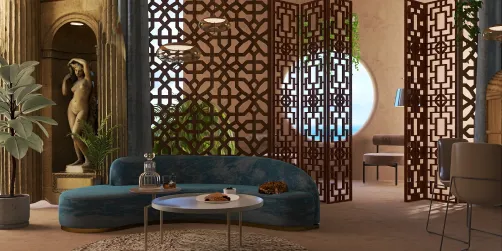 Brown and blue