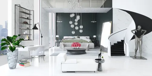 High ceiling bedroom space in Singapore 