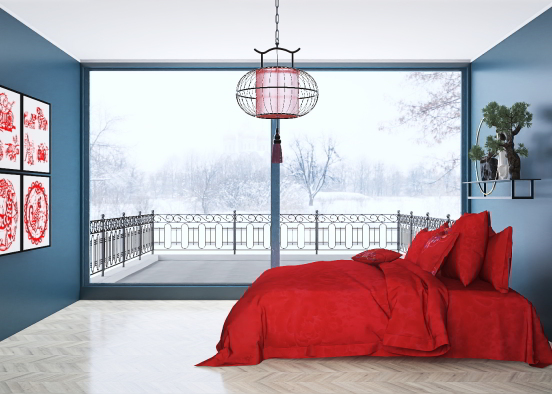 beijing bedroom Design Rendering
