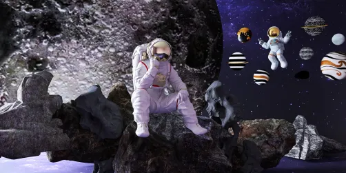 Desde la luna soñando con otros planetas