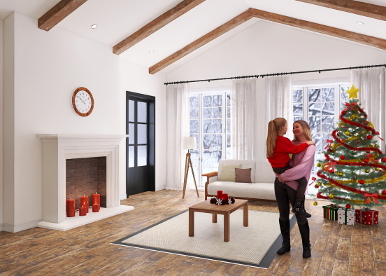 Living room on Christmas days 🎄🎁✨️❄️ Design Rendering