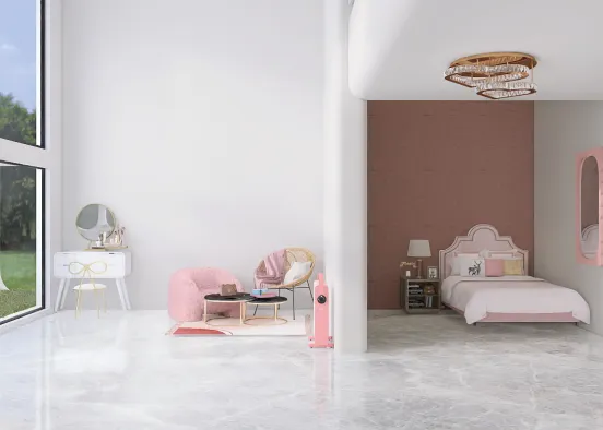Chambre rose bonbon 💞🍬 Design Rendering