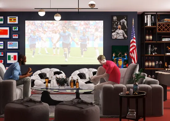 # Habitación para fanáticos del deporte ⚽️ Renderização de Design