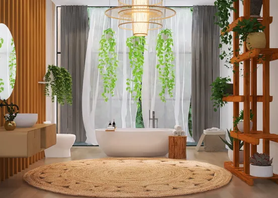 Sustainable Bathroom Design Rendering