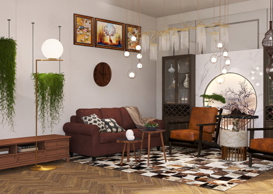 Chocolate living room 💡 Design Rendering