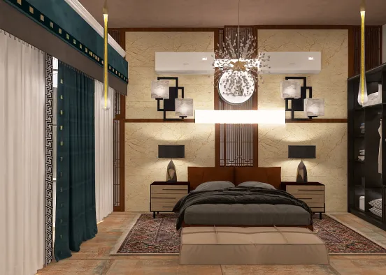luxury bedroom design  Design Rendering