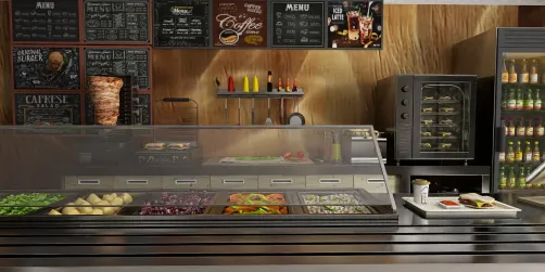 Starbucks, bakery and food inside