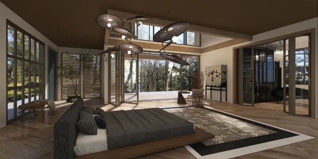 Japandi minimalist bedroom
